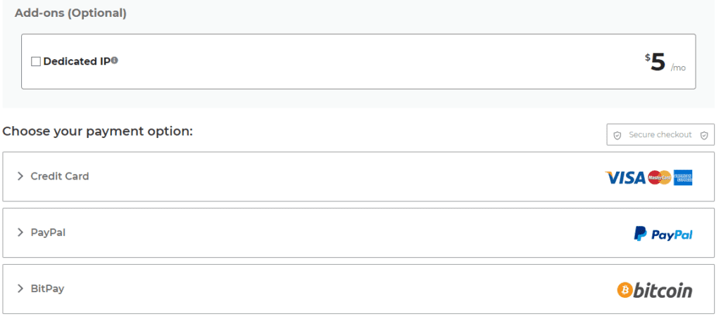 payment options